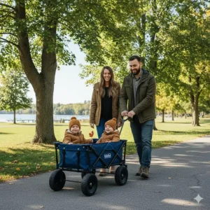 An ergonomic push-and-pull stroller wagon hybrid popular with parents across Canada.