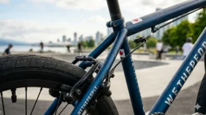 Diagram of a reliable U-brake system on a BMX bike for a 14 year old beginner.