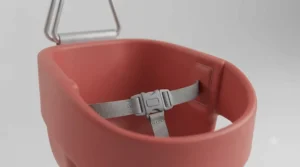Heavy-duty steel hardware for secure toddler bucket swing seat installation.