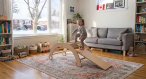 A compact folding climbing arch suitable for toddlers and priced under $300 CAD in Canada.